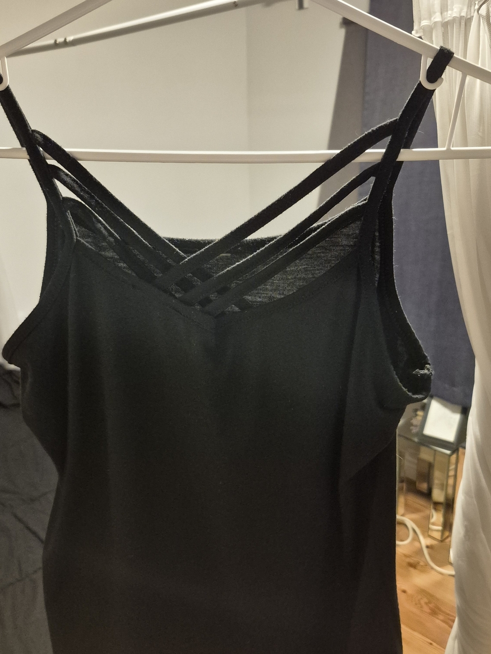 2/$15 Black Strappy Cami Tank Top - Women